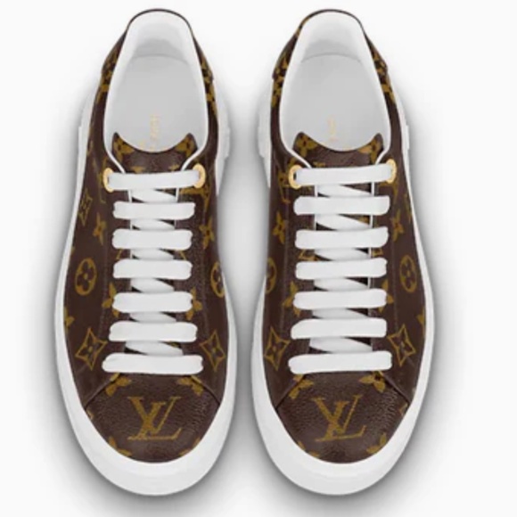 Louis Vuitton Brown Monogram "Time Out" Sneakers -Brand new in Box -size 35 - Picture 2 of 8